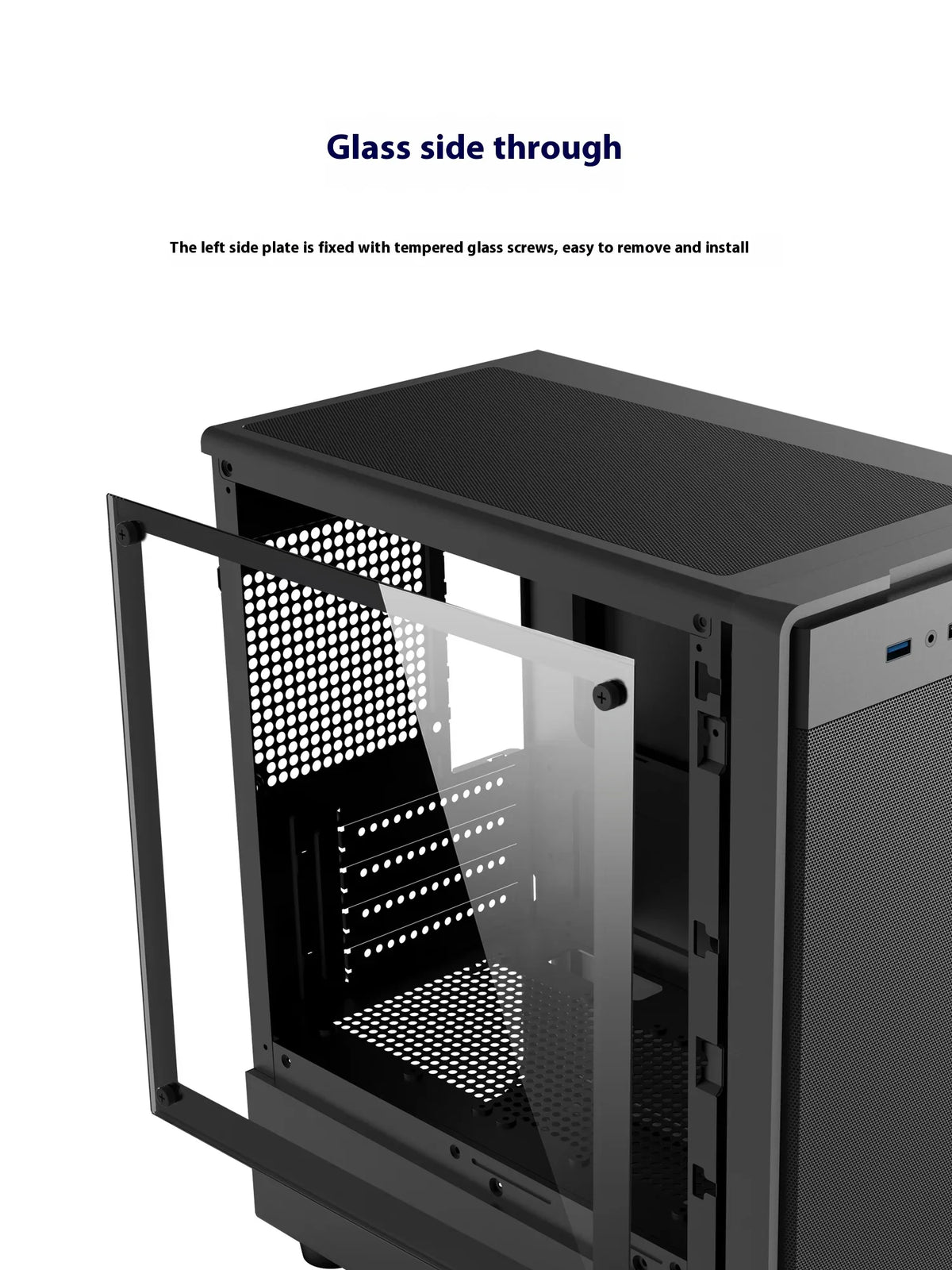 Mini ITX mATX 23L PC Case SFX ATX Support Travel-Friendly Chassis