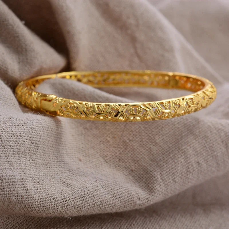 Gold Plated Bangles Deluxe Arabic Wedding Bracelet