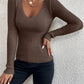 Flattering Fitted Women’s Ribbed Sweater - Scoop Neck, Knit