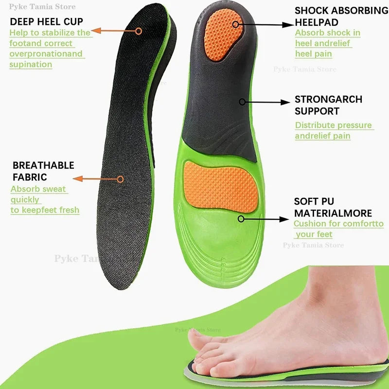 Arch Orthopedic Support Insoles Thick Shock Absorption Plantar Fascia Insole