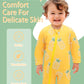 unisex Breathable long-sleeve rash guard - one-piece swimsuit, UPF 50+, pineapple print, for babies and toddlers