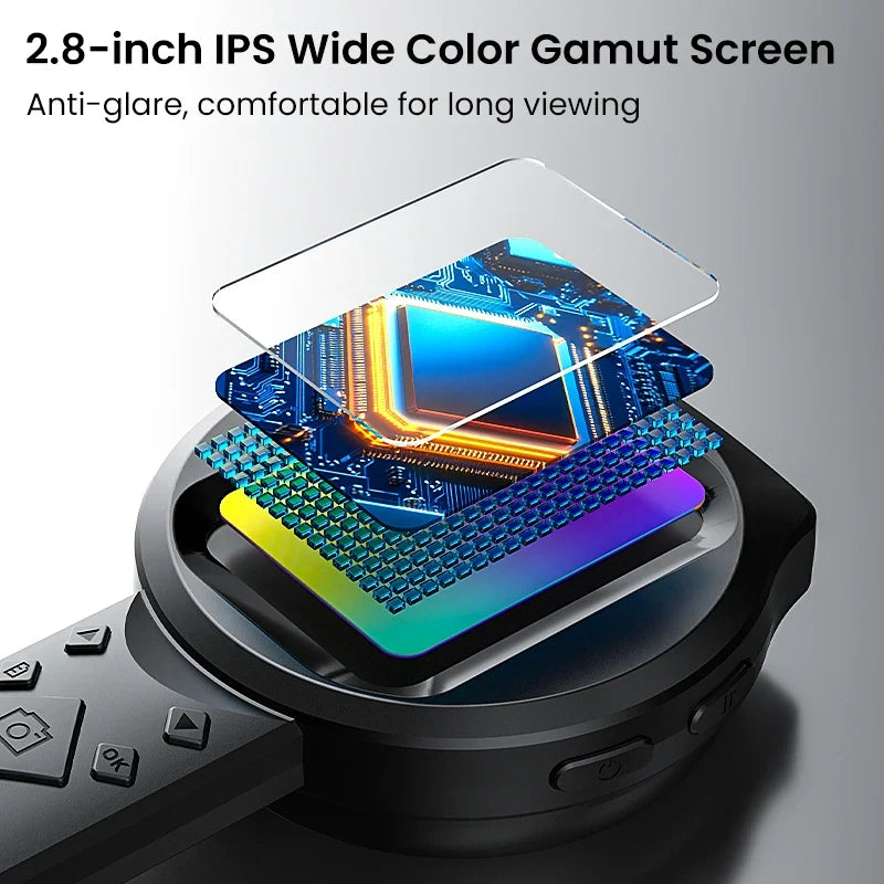 Digital Microscope 2.8-Inch IPS Screen Hand-Held, 1080P HD, 100X Zoom With 15 LEDs For PCB And Coin Examination