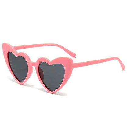 Kids Heart Sunglasses Plastic Frame Heart Shaped Summer 2026 Trend Sturdy Polycarbonate Lenses Outdoor Play