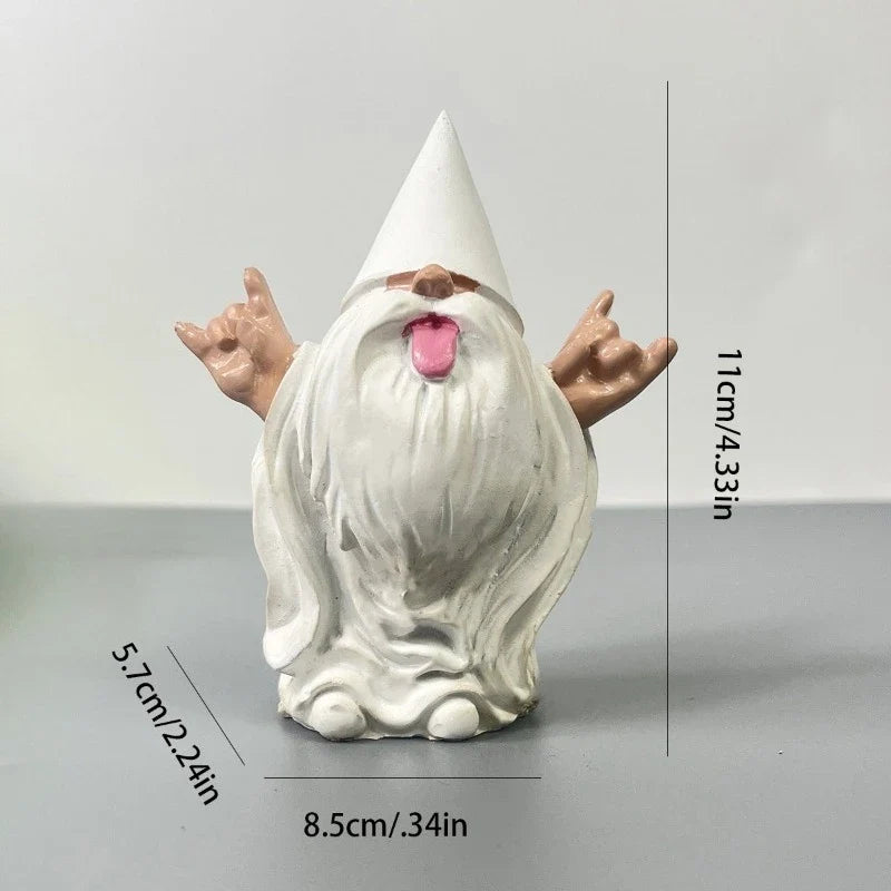 Gnome Garden Statue Resin Funny Tongue Out Outdoor Ornament For Patio Decor All-Season Yard Accent