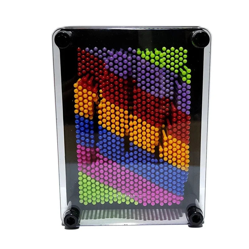 3D Vibrant Handprint Needle Painting Toy - Colorful Pendulum for Children, 12.5cm Unique Interactive Play