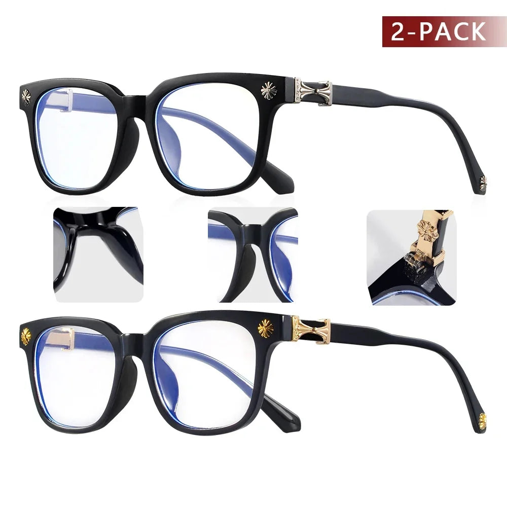 Light Blue Blocking Glasses Square Frame Unisex Computer Eyewear Fall 2026 Eye Strain Relief