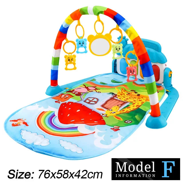 Play Baby Gym Piano Activity Mat With Hanging Toys Newborn Early Education Fall 2025 Sensory Motor Skill Gift