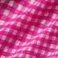 Fast-Dry Unisex Kids Swimsuit - One-Piece Gingham Plaid, Polyester, For Summer Vacation