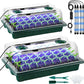 High Dome Seed Starter Trays with LED Grow Lights - 80 Cells, Smart Timer, Garden Tools for Household Gardening