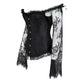 Women's Supportive Corset Top - Off Shoulder, Lace Satin