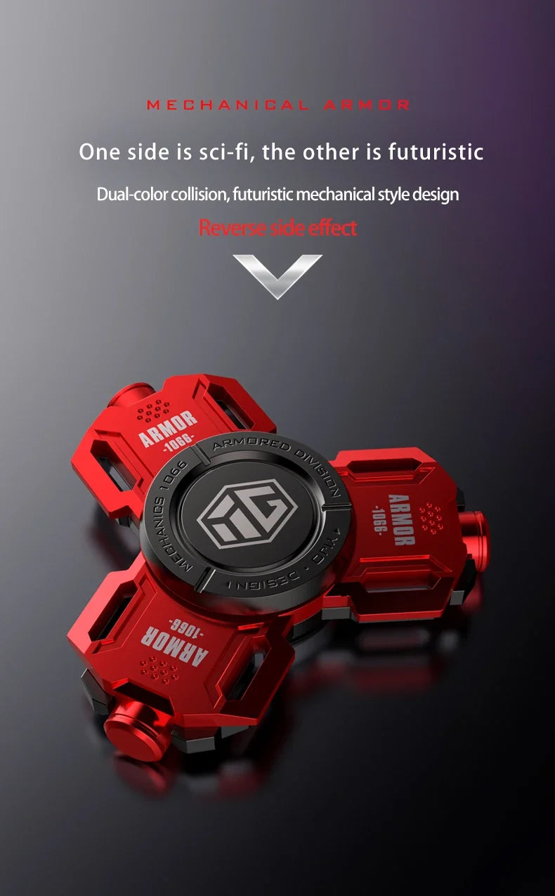 Fidget Glow Spinner Alloy EDC Long Spin Stress Relief
