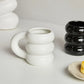 Ceramic Mug Comfort-Grip Handgrip Sculptural Scandinavian Coffee Cup Fall 2025, Oversized Handle Cozy Gift