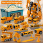 Magnetic Building Blocks Kit - Transforming Robot Car Toy for Toddlers, STEM Learning Toy, Fall 2025 Gift Idea