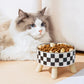 A Cat Bowl For Cats And Dogs - Tall Polka-Dot Stainless Steel Bowl, Anti-Overturn Design, Great for Drinking Water and Food