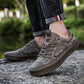 Sturdy men's outdoor sneakers - anti-slip wear-resistant fabric upper, for hiking and casual everyday