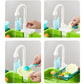 Kids Electric Kitchen Sink Toy with Running Water, Play Utensils, and Food Items for Pretend Cooking Fun-4