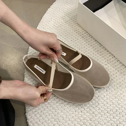 Light Women’s Mary Jane Flats - Shallow Mesh, Casual