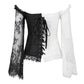 Women's Supportive Corset Top - Off Shoulder, Lace Satin