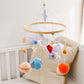 Rocket Wooden Crib Mobile Newborn Sensory Toys Soothing