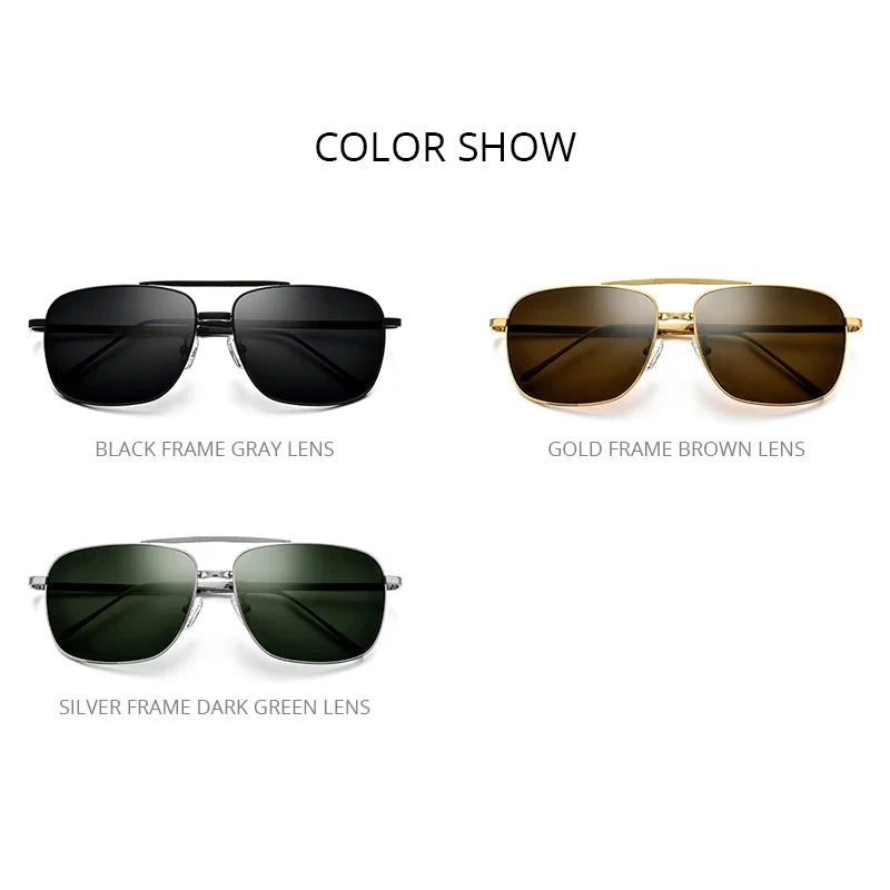 Sunglasses Polarized Titanium Folding Square Frame Ultralight Travel Eyewear Summer 2026 UV Protection