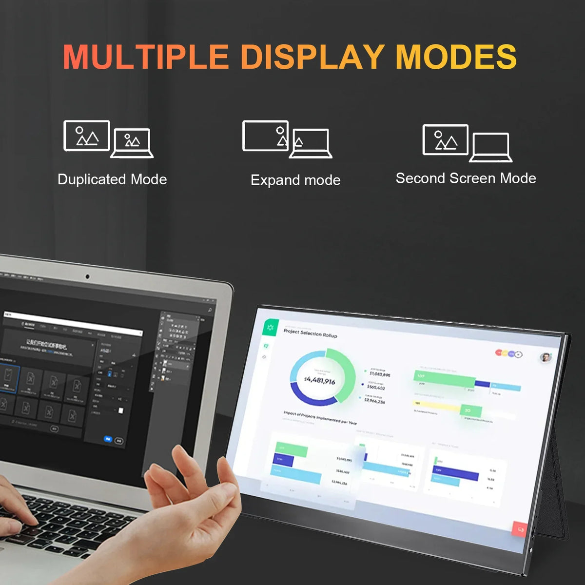 Travel-Friendly 15.6 Inch FHD IPS Gaming Monitor 3ms Speaker