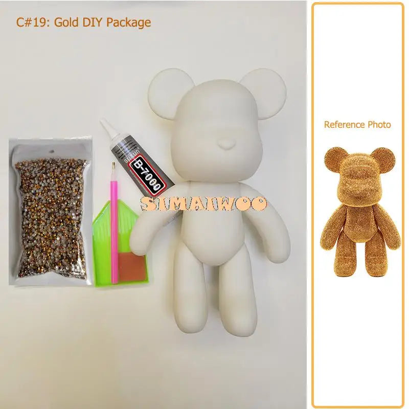 Diamond Painting Kit 5D Full Drill Crystal Bear Doll Christmas 2025 DIY Rhinestone Mosaic Sparkling Household Decor Gift