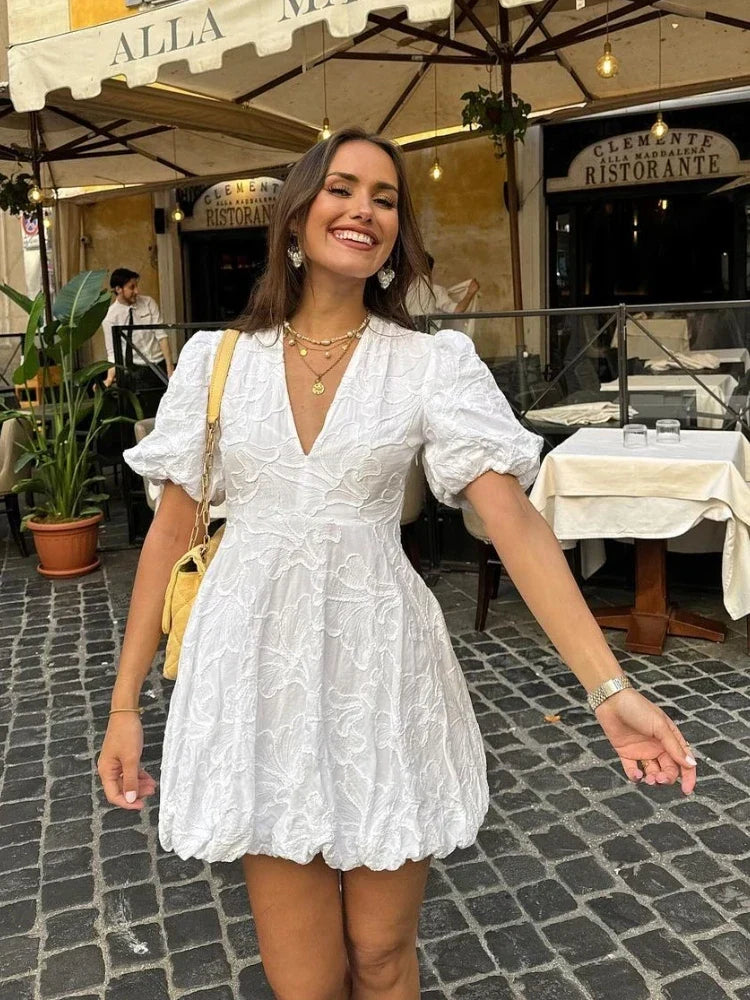 Elegant White Dress for Women with Exquisite Detailing - Versatile Summer Formal Dress for Casual and Special Occasions-3