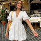 Elegant White Dress with Exquisite Detailing for Women's Cocktail and Formal Occasions-3