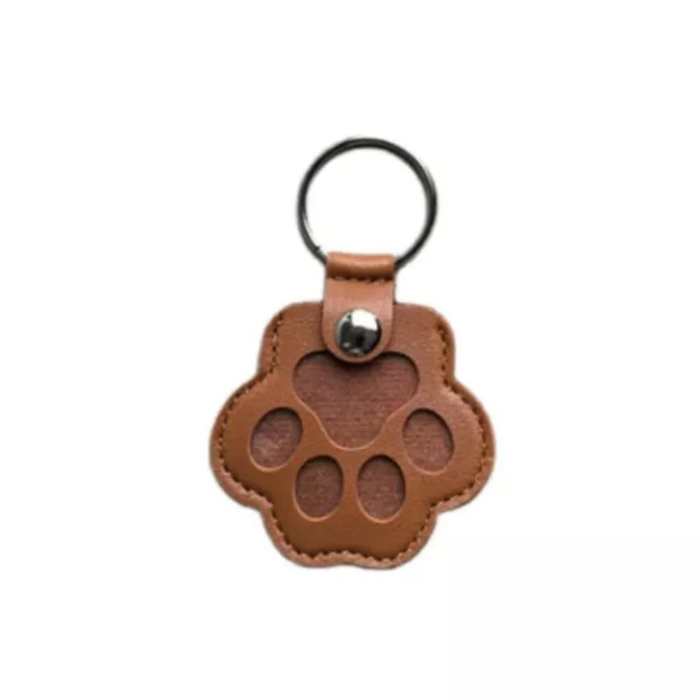 Hair Pet Keychain Paw Pendant PU Leather Hair Holder
