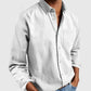 Down Turn Collar Casual Blouse Long Sleeve Tees Solid Button Cardigan Autumn