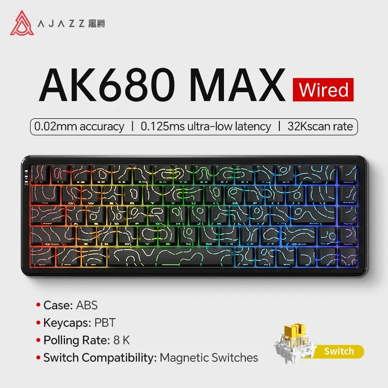 Mechanical Keyboard Sixty Mini Cordless ARGB Magnetic Hall