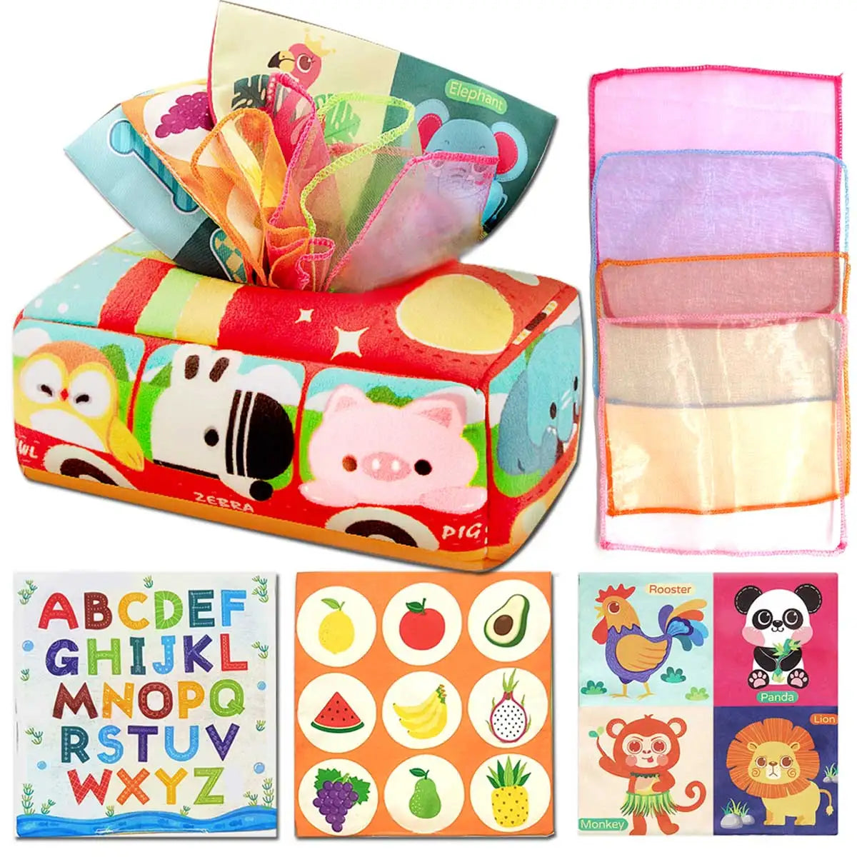 Cloth Montessori Tissue Box Toy Newborn Sensory Toys