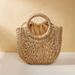 Straw Bag Organic Handwoven Half Moon Beach Tote Crossbody Bag Large Capacity Summer 2026 Vacation Accessory