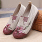 Women’s Breathable Flats - Slip-On Mesh, Embroidered