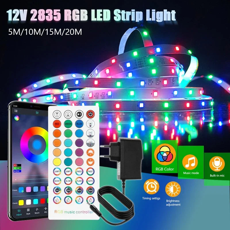 LED RGB Strip Lights 2835 App Music Sync Ambient Decor