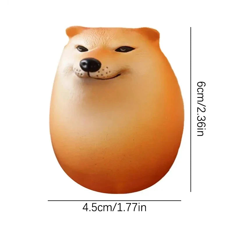 Plush Squeeze Shiba Inu Egg Shape Desk Decor - Fun Household Office Gift, Stress Relief Ornament