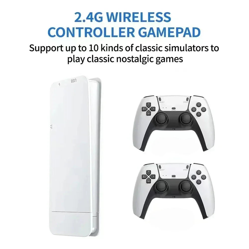 Mini Retro Game Console with 20,000 Timeless Games - 4K HD Output, Dual Cordless Controllers