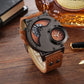 Sport Quartz Watch With Fabric Strap Irregular Alloy Case