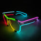 Light LED Up Neon Glasses for Party - Glow in The Dark Party Supplies, EL Wire Party Favors