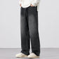 Men's Stretchy Jeans - Baggy Straight Flare, Denim Casual