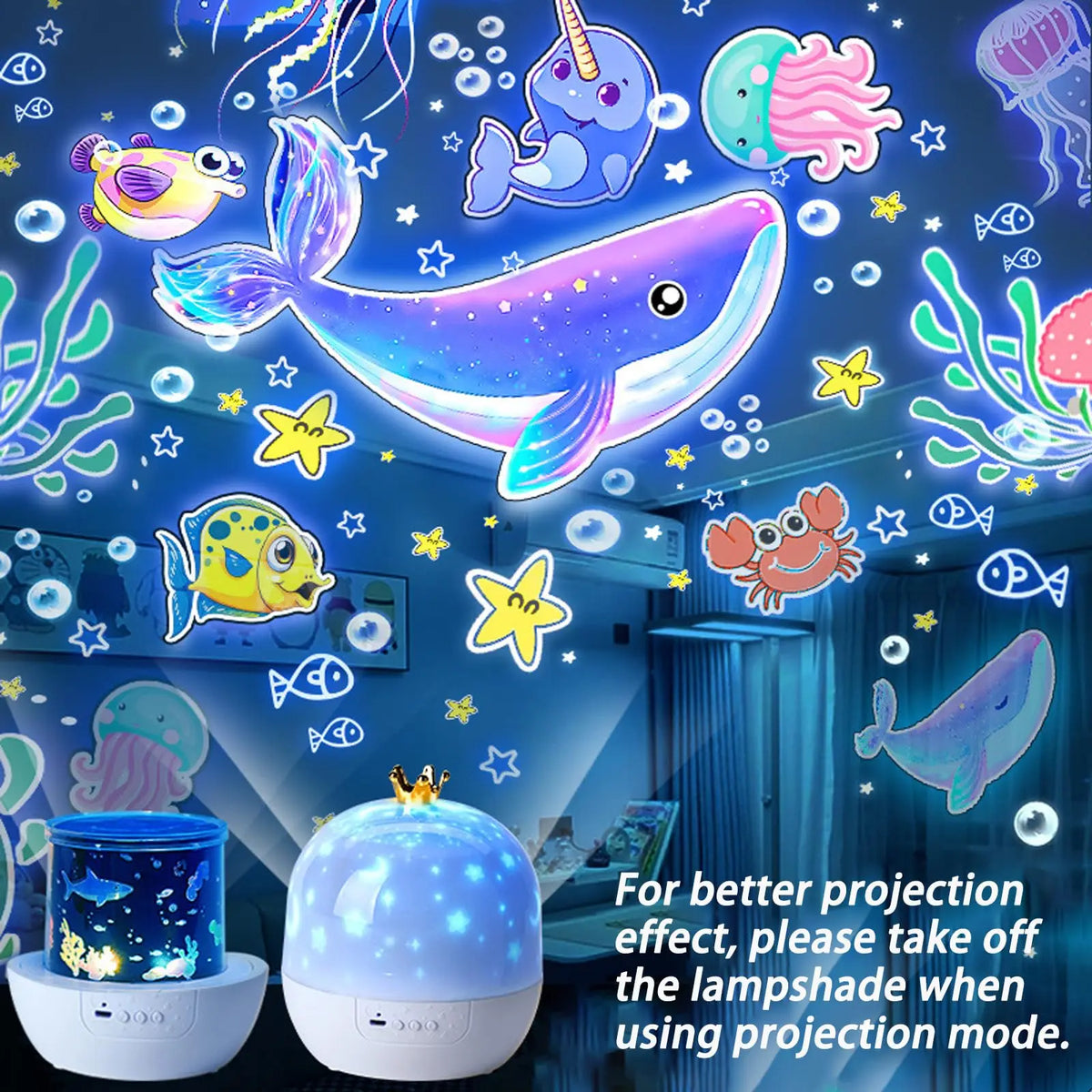 Projector2026 Edition Night Light 360 Degree Rotating Starry Galaxy With 15 Slides Kids Birthday Gift Soothing Bedroom Decor