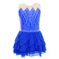Light Girls' Leotard - Rhinestone Embellished, Mesh Skirt, Polyester/Nylon/Elastane, For Ballet, Gymnastics