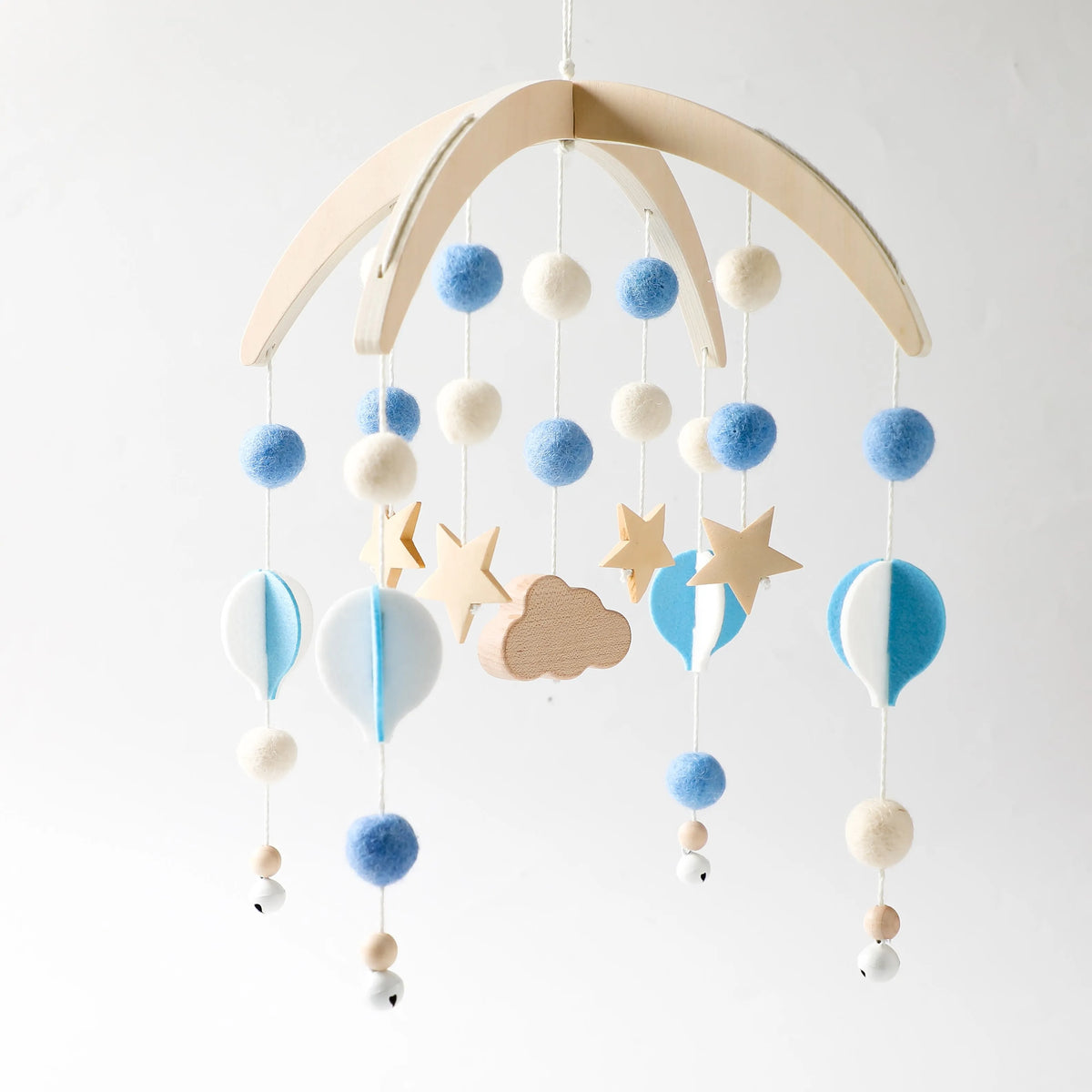 Mobile Baby Wooden Crib Hanging Toy Newborn Nursery Fall 2025 Soothing Music Developmental Gift