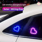 Window Car Neon Light Heart Shaped LED Interior Lamp TikTok Viral Fall 2026 Solar Powered Wiring Free