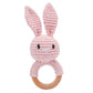 Crochet Baby Rattle Bunny Teether Newborn Sensory Toys