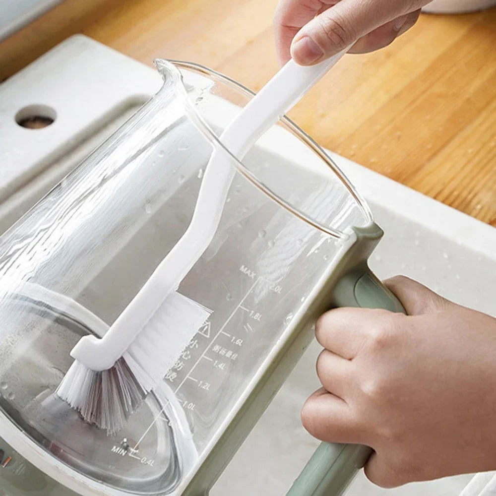 Handle Long Sink Brush for Household Cleaning - Cup Brush with Elbow Design