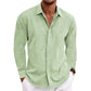 Loose Solid Color Casual Top for Plus Size Fashion – Men’s Long Sleeve T-Shirt