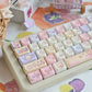 Keycaps PBT Cat Keycap Kit Alice Layout 2.25U 2.75U Pastel Mechanical Keyboard TikTok Viral Fall 2025 Cute Desk Gift