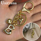 Keychain Personalized Gold Bubble Letter Bag Charm Gift