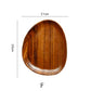Wooden 5Pcs Storage Tray - Acacia Wood Irregular Oval Tableware, Solid Food Container